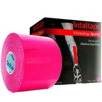 Bandagem Elástica Vital Tape Kinesiology Sports Pink FISIOVITAL