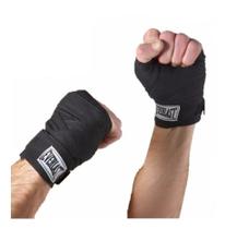Bandagem Everlast 3m Algodão Rígido Preta Design Classic Conforto E Segurança Garantidos Na Luta