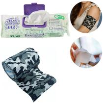 Bandagem Fixar Proteger Grudar Sensor Libre Freestyle Dexcom Sensores + Lenço Umedecido
