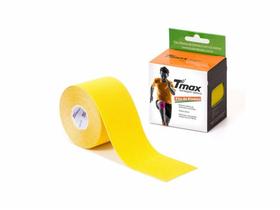 Bandagem Neuromuscular Elástica Adesiva - 5m X 5cm, Amarelo - Tmax Bandagem Neuromuscular Elástica Adesiva - 5m X 5cm, Amarelo - Tmax