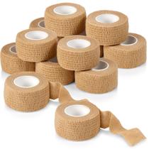 Bandagens autoadesivas MedCA 1 polegada x 4,5 m, pacote com 12 rolos