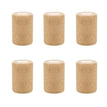 Bandagens Autoadesivas RUBY.Q 3in 6 unidades Cor da Pele 4,5m Bandagens Autoadesivas RUBY.Q 3in 6 unidades Cor da Pele 4,5m