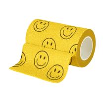 Bandagens coesivas para animais JorVet, pacote com 12 cm, Smiley Yellow