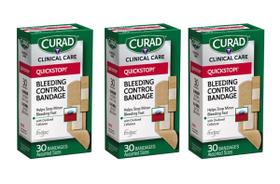 Bandagens Curad Quickstop Flex-Fabric com controle de sangramento de 30 quilates