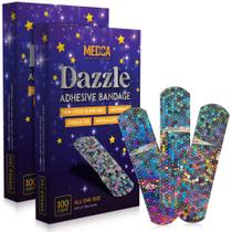 Bandagens Glitter MedCA para crianças sem látex (caixa de 200 unidades)