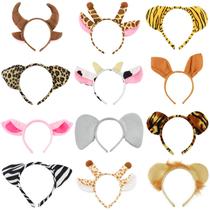 Bandana Animal Ears Jungle Safari, 12 unidades para festa Bandana Animal Ears Jungle Safari, 12 unidades para festa