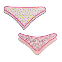 Bandana Babador Bebê Menina Kit 4 Peças Comtac Kids 1332 - Comtac Kids & Care