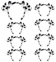Bandana Beviliu Dalmatian Dog Ears, pacote com 8 unidades para festa de Halloween Bandana Beviliu Dalmatian Dog Ears, pacote com 8 unidades para festa de Halloween