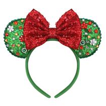 Bandana Bmobuo Mouse Ears para mulheres e laços de lantejoulas de Natal Bandana Bmobuo Mouse Ears para mulheres e laços de lantejoulas de Natal