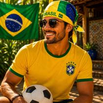 Bandana Brasil para Torcida e Eventos Design Exclusivo, Confortável e Resistente