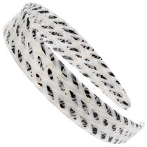 Bandana Camila Paris CP3465 francesa feita à mão branca/cinza Bandana Camila Paris CP3465 francesa feita à mão branca/cinza