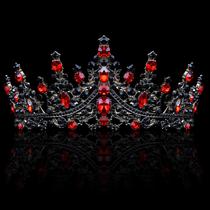 Bandana COCIDE, coroas pretas e vermelhas para mulheres, tiaras góticas