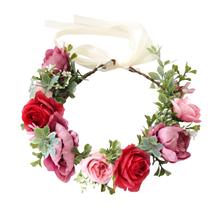 Bandana com coroa floral LLinfflr Fairy Woodland Elf para mulher Bandana com coroa floral LLinfflr Fairy Woodland Elf para mulher