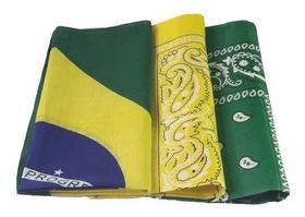 Bandana Combo Brasil 1 Bandeira Do Brasil 1 Amarela 1 Verde - Vitrine Original