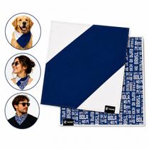 Bandana Da Copa Azul Branca Dupla Face Confortável Estilosa G 70cmx70cm Copa Azulão G Bandana Da Copa Azul Branca Dupla Face Confortável Estilosa G 70cmx70cm Copa Azulão G