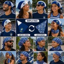 Bandana Da Copa Azul Branca Dupla Face Confortável Estilosa M 46cmx46cm Copa Azulão M Bandana Da Copa Azul Branca Dupla Face Confortável Estilosa M 46cmx46cm Copa Azulão M