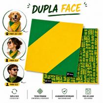 Bandana Da Copa Para Cães Gatos Dupla Face Confortável Chic G 70cmx70cm Copa Verde E Amarelo Canarinho G Bandana Da Copa Para Cães Gatos Dupla Face Confortável Chic G 70cmx70cm Copa Verde E Amarelo Canarinho G