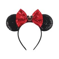 Bandana de Meninas Disney com Lantejoulas e Arco - Castelo, Foguete e Mickey