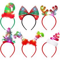 Bandana de Natal HOVACY Light Up LED Xmas Party 6 peças