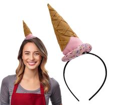 Bandana de pelúcia Ice Cream Cone Nicky Bigs Novelties de 18 cm Bandana de pelúcia Ice Cream Cone Nicky Bigs Novelties de 18 cm