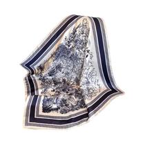 Bandana de Seda 70x70cm - Lenço Quadrado Macio para Primavera/Verão Bandana de Seda 70x70cm - Lenço Quadrado Macio para Primavera/Verão