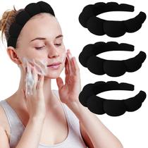Bandana de spa WHAVEL, pacote com 3 tecidos felpudos para mulheres e meninas Bandana de spa WHAVEL, pacote com 3 tecidos felpudos para mulheres e meninas