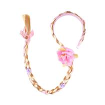 Bandana de Tecelagem com Flores para Meninas - Acessório de Princesa em Rosa, Azul e Roxo