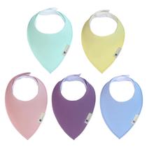 Bandana Drool Bibs com fecho magnético Blue Wren Baby Co, pacote com 5 Bandana Drool Bibs com fecho magnético Blue Wren Baby Co, pacote com 5