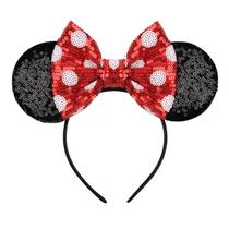 Bandana Eisyaa Mouse Ears Bow Sequin Classic Red Polka dot Bandana Eisyaa Mouse Ears Bow Sequin Classic Red Polka dot