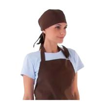 Bandana em Tecido Oxford e Ajuste na Cabeça para Cozinheiro (a) Cor:MarromTamanho:Único