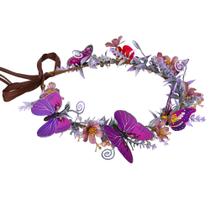 Bandana Fairy MOSTORY Purple Butterfly Flower Crown para mulher