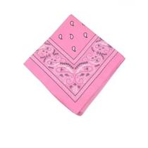 Bandana Faixa Lenço Rosa Claro Cabelo Unissex Poliéster