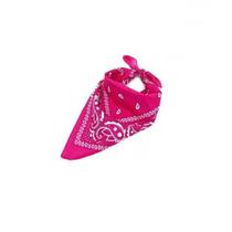 Bandana Faixa Lenço Rosa Pink Cabelo Unissex Poliéster