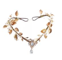 Bandana Flower Crown LLinfflr Golden Fairy para mulheres e meninas Bandana Flower Crown LLinfflr Golden Fairy para mulheres e meninas