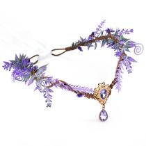 Bandana Flower Crown MOSTORY Fairy Flower Elf Crystal