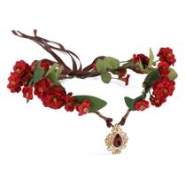Bandana Flower Crown MOSTORY Red Rose Fairy para mulheres