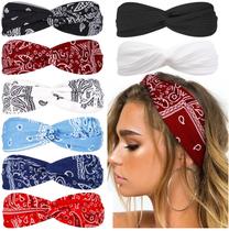 Bandana Huachi Bandana para mulheres Boho Twist Head Wraps x8