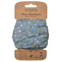 Bandana Karma Bee para mulheres em tecido largo azul claro