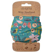 Bandana Karma Bird, tecido largo para mulheres, azul