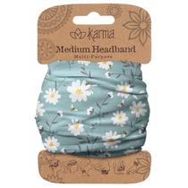 Bandana Karma Daisy para mulheres em tecido médio azul/branco Bandana Karma Daisy para mulheres em tecido médio azul/branco