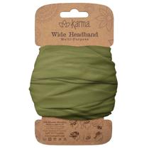 Bandana Karma Olive para mulheres em tecido largo verde