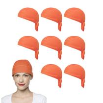 Bandana Laranja Bartender Touca Unissex Cozinha 10un Bandana Laranja Bartender Touca Unissex Cozinha 10un
