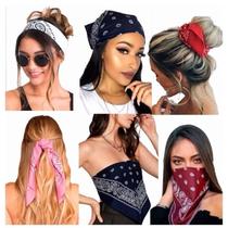 Bandana Lenço Coloridos Versátil Cowboy Masculino E Feminino