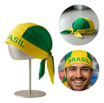 Bandana Lenço Copa Brasil Verde Amarelo Torcedor Verde/ Amarelo Brasil M