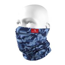 Bandana Máscara Pesca Camuflado Azul Buff Tubneck Matadeira