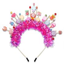 Bandana NVENF Candy Cane Lollipop, fantasia de Natal feminina Bandana NVENF Candy Cane Lollipop, fantasia de Natal feminina