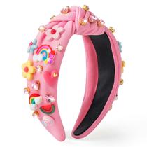 Bandana PANTIDE com joias florais em strass arco-íris