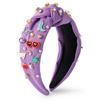 Bandana PANTIDE Music Jeweled Knotted com óculos de sol roxos