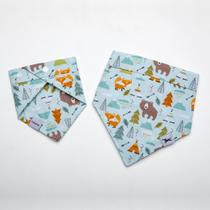 Bandana para cachorro e gato florestinha azul