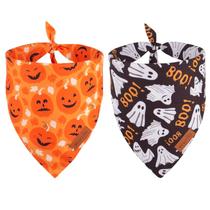 Bandana para cães PTDECOR pequena de Halloween reversível 35x35x53cm Bandana para cães PTDECOR pequena de Halloween reversível 35x35x53cm